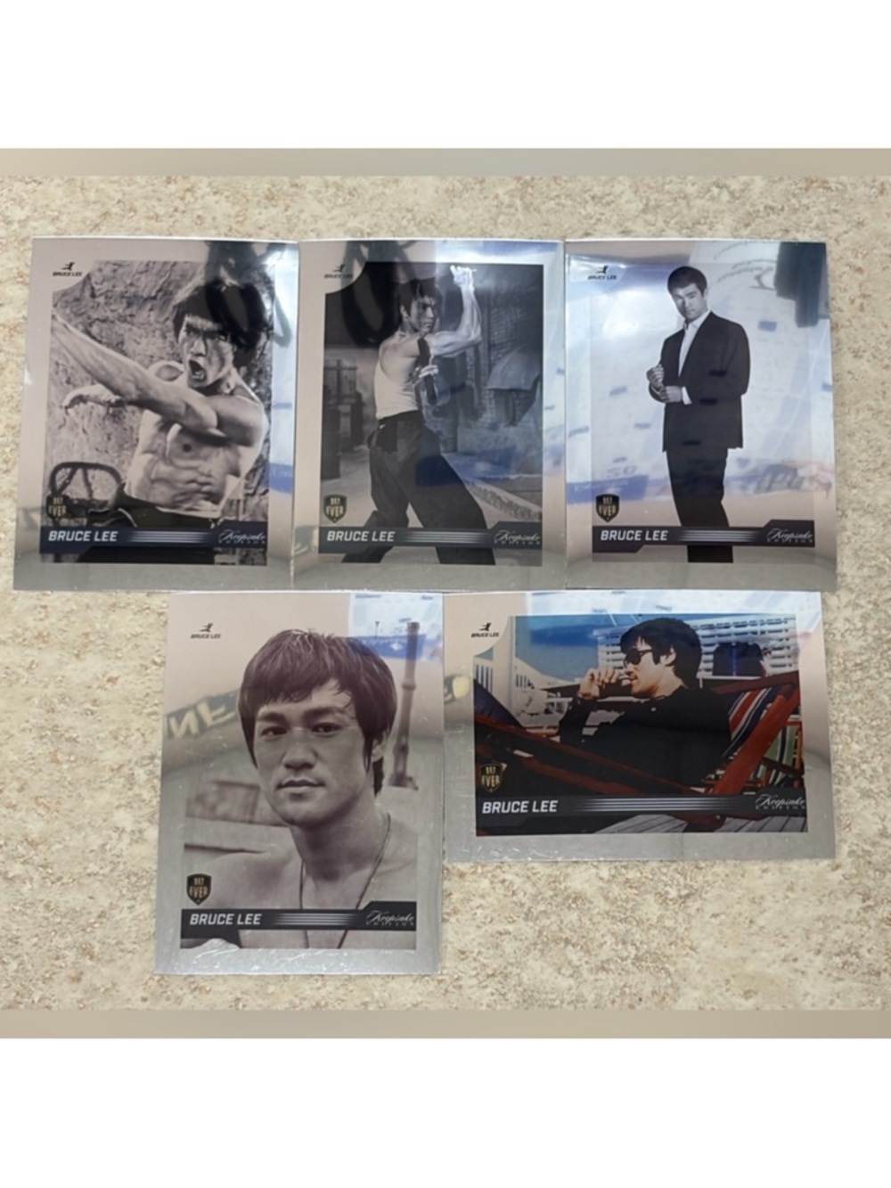 Bruce Lee Dragon 2024 Silver Chrome Refractor MMA Movie Cards Worth $50